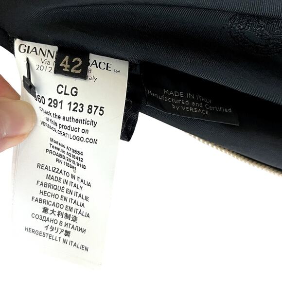 Versace Sleeveless Scoop Neck Dress Floral Stripe Pattern Size IT 42 US 6 - Picture 5 of 6